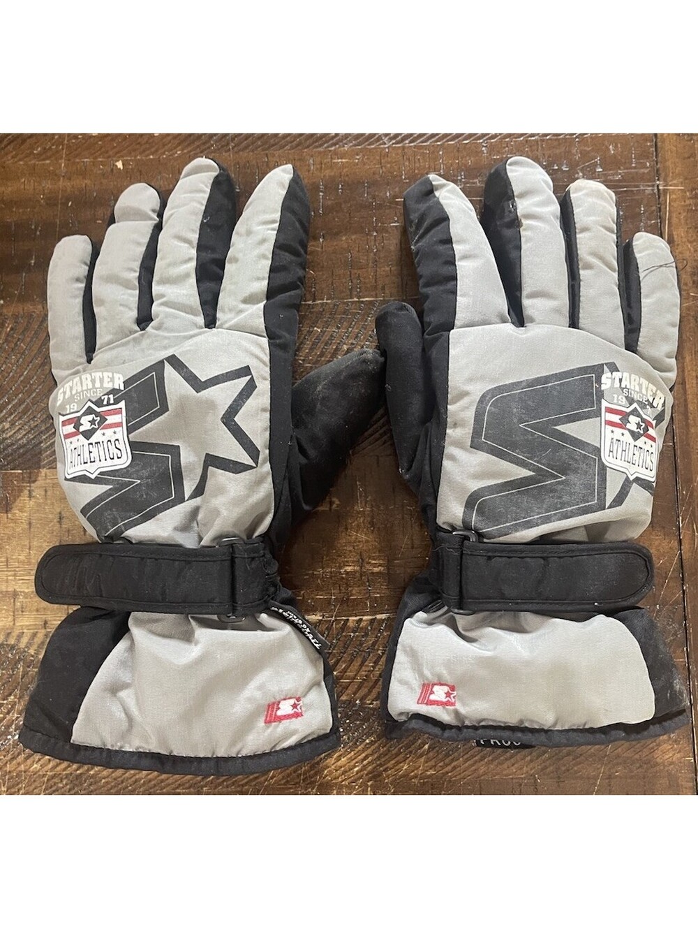 Vintage Starter Waterproof Thinsulate Ski Snowboard Gloves, Men's Large